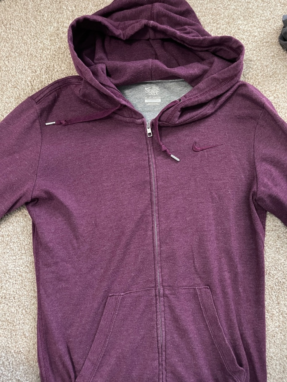 Nike Plum Full-Zip Hoodie with Swoosh